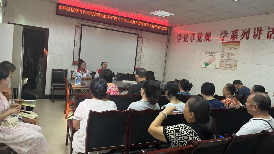 金鸿社区新时代文明实践站组织开展《中华人民共和国未成年人保护法》宣讲.png